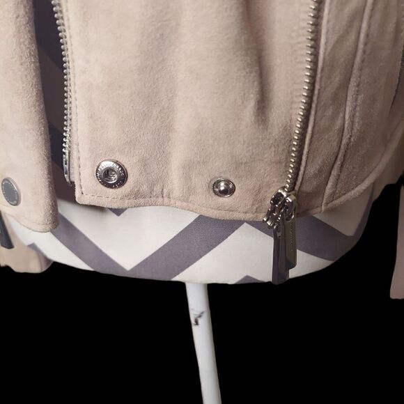 BCBG MAXAZRIA 'Joss' Blush Leather Jacket - Picture 8 of 14